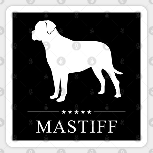 Mastiff Dog White Silhouette Sticker by millersye